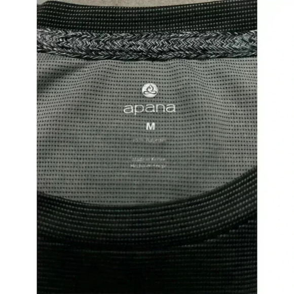 Apana Men's Gray Quick-Dry Mesh T-Shirt Size M Gym Running Casual - Picture 3 of 5
